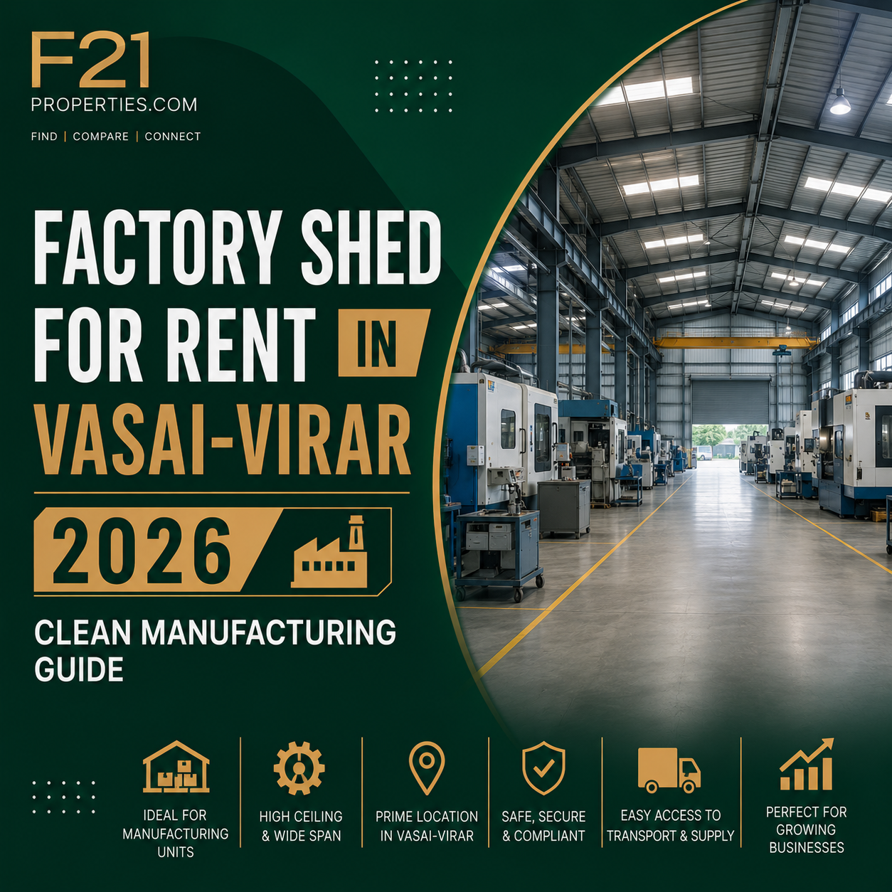 Factory Shed for Rent in Vasai-Virar 2026 - Clean Manufacturing Guide
