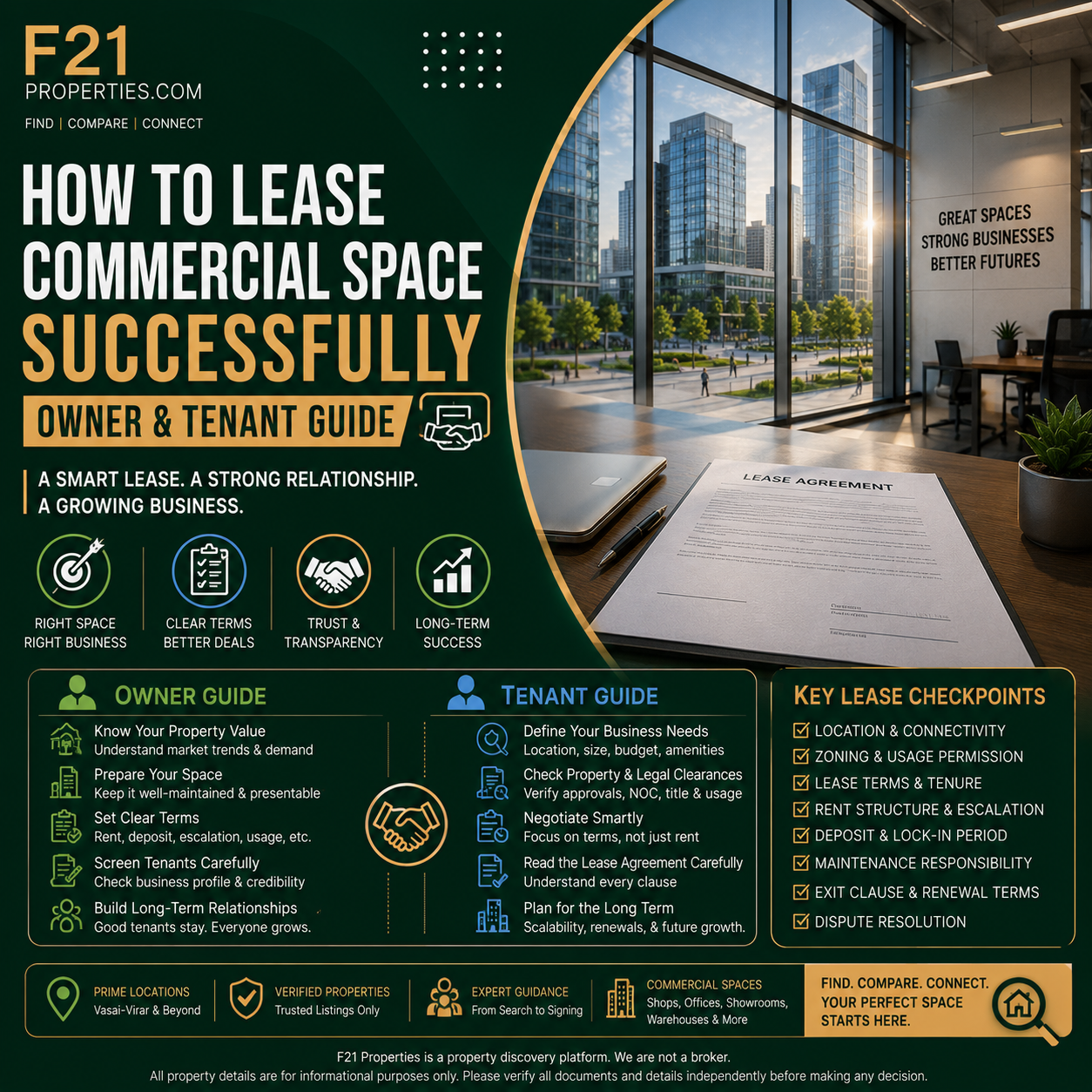 How to Lease Commercial Space Successfully - Owner & Tenant Guide