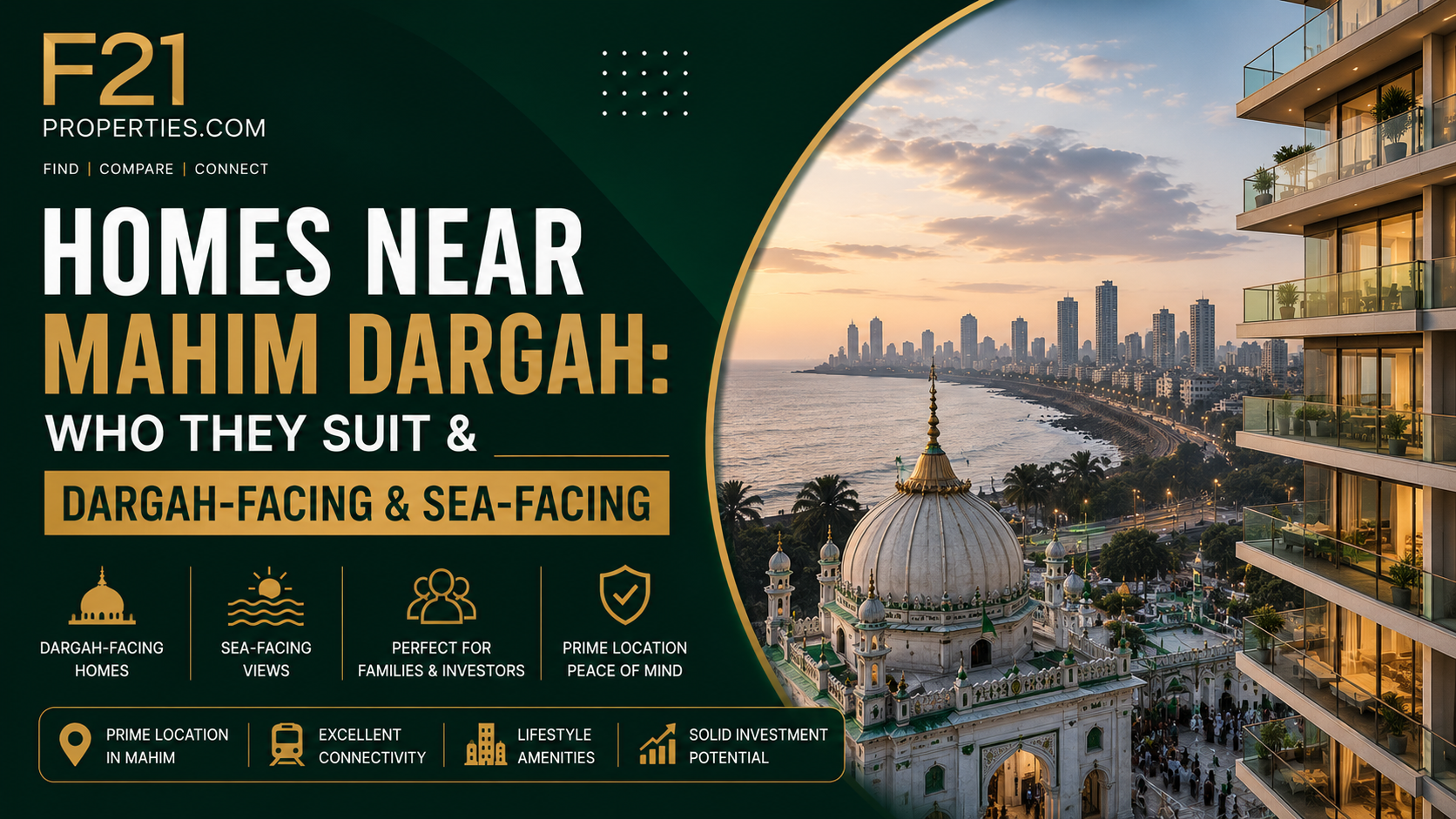 Homes Near Mahim Dargah: Who They Suit & Dargah-Facing & Sea-Facing