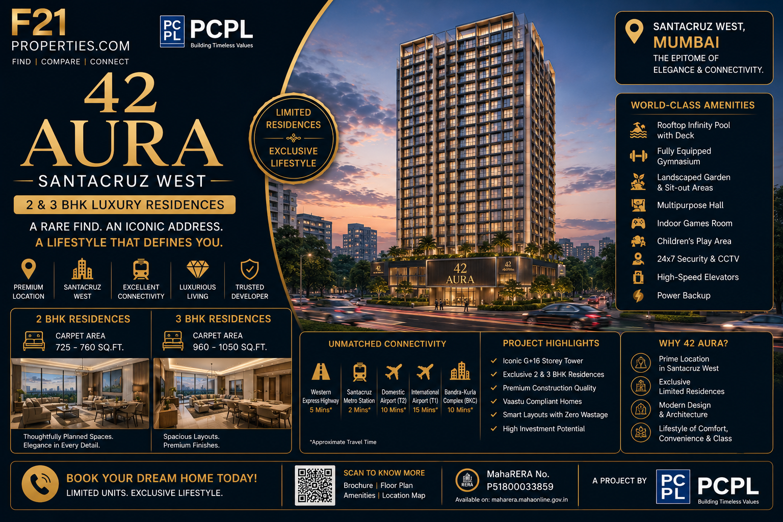 42 AURA Santacruz West | 2 & 3 BHK | PCPL