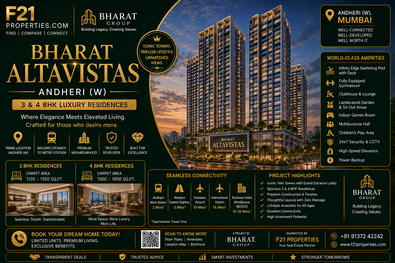 BHARAT ALTAVISTAS Andheri | 3 & 4 BHK | Bharat Group