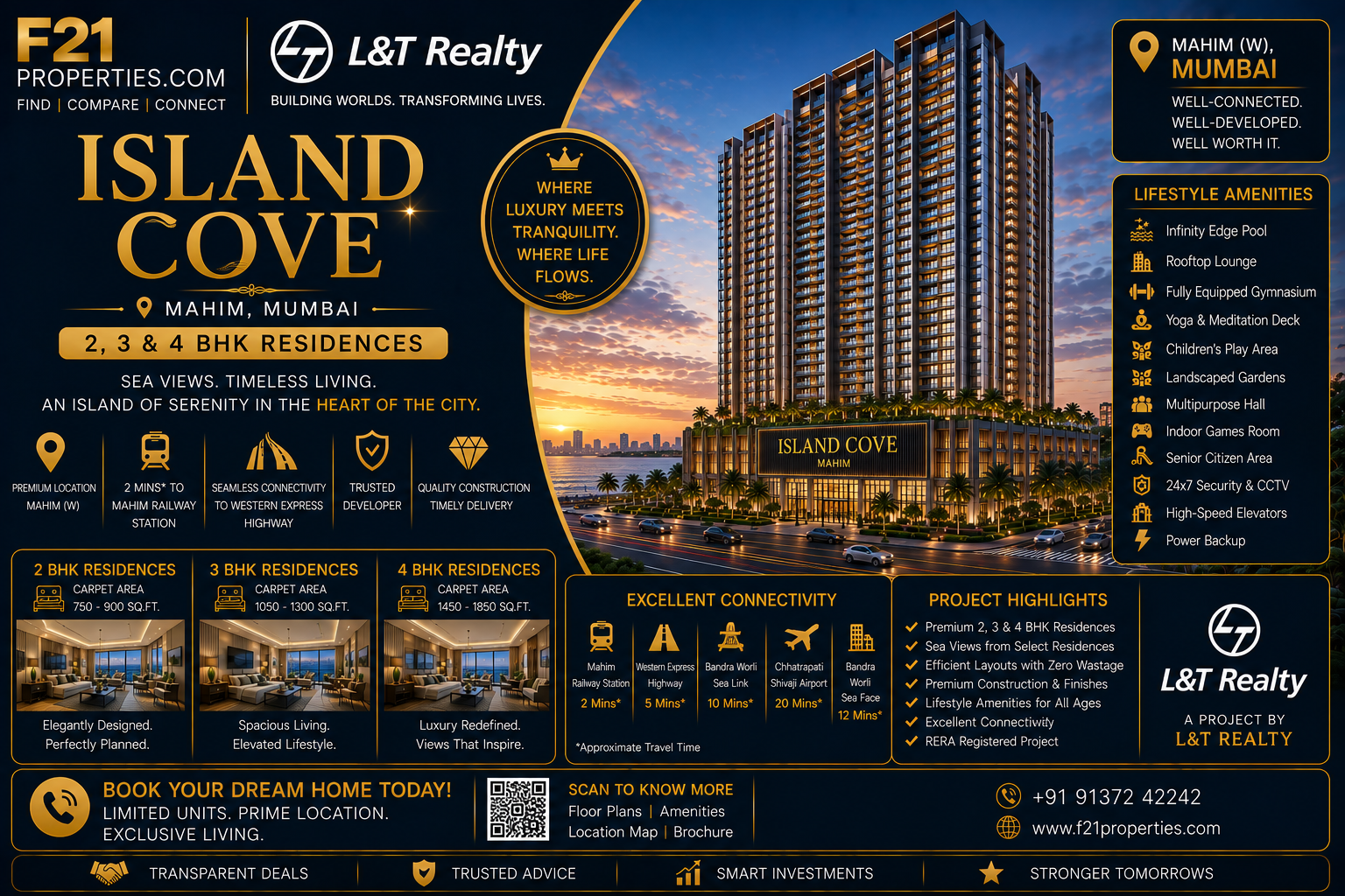 ISLAND COVE Mahim | 2, 3 & 4 BHK | L&T Realty