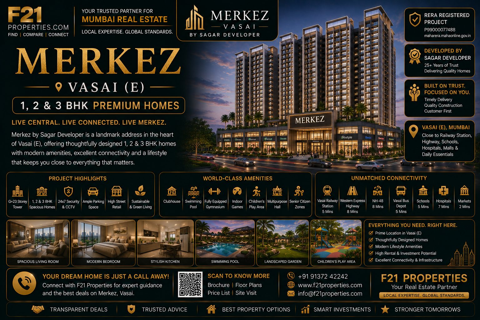 MERKEZ Vasai | 1, 2 & 3 BHK | Sagar Developer