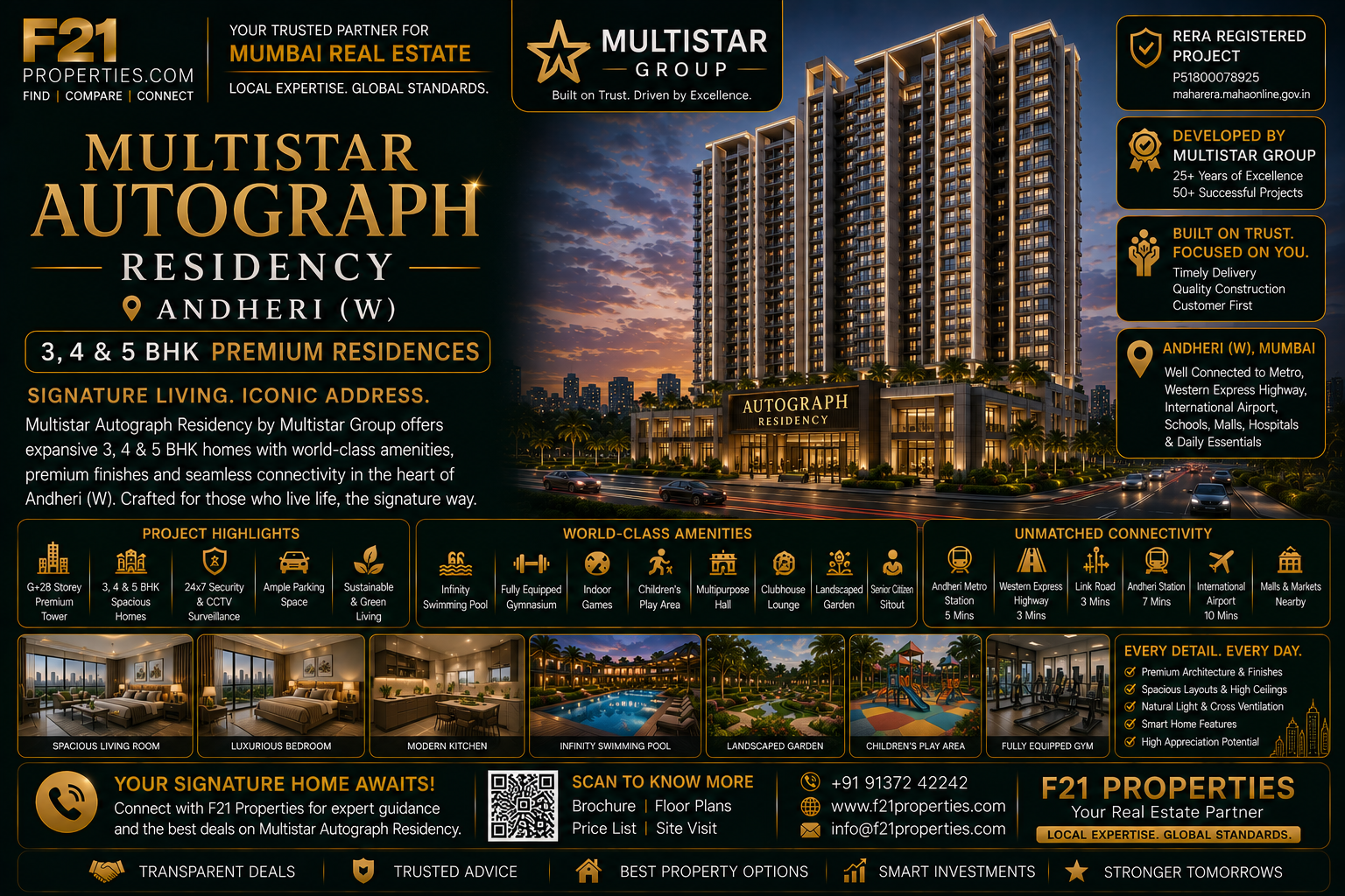 MULTISTAR AUTOGRAPH RESIDENCY Andheri | 3, 4 & 5 BHK | Multistar Group