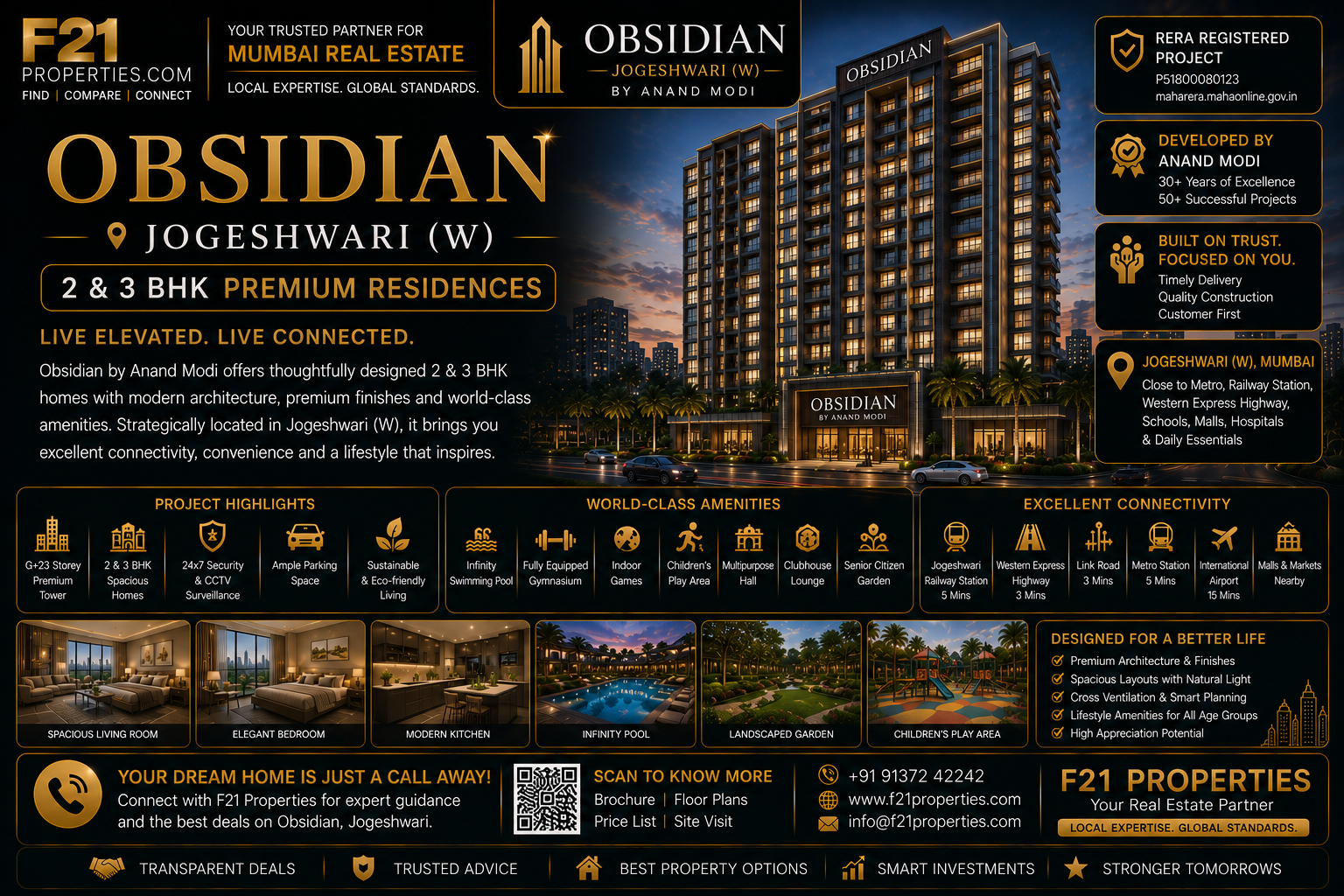 OBSIDIAN Jogeshwari | 2 & 3 BHK | Anand Modi