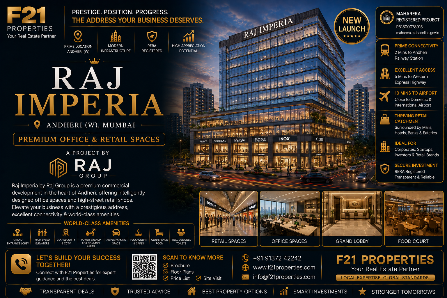 RAJ IMPERIA Andheri | Office & Retail Spaces | Raj Group | F21 Properties