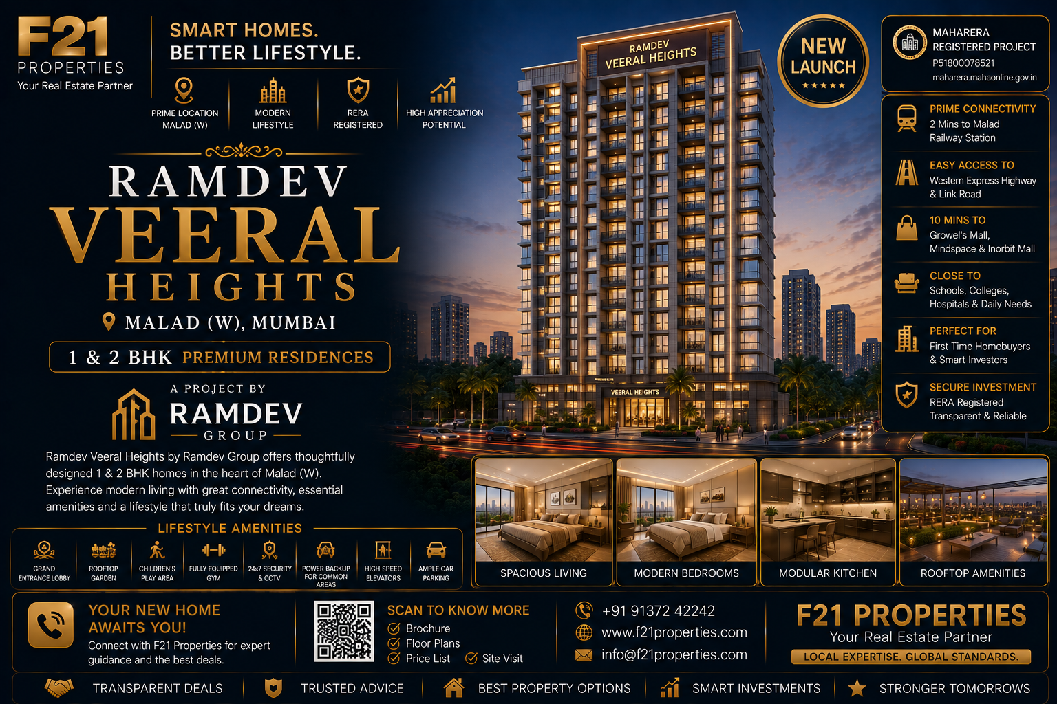 RAMDEV VEERAL HEIGHTS Malad | 1 & 2 BHK | Ramdev Group | F21 Properties