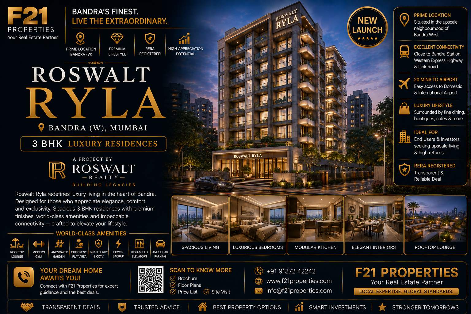 ROSWALT RYLA Bandra | 3 BHK | Roswalt Realty