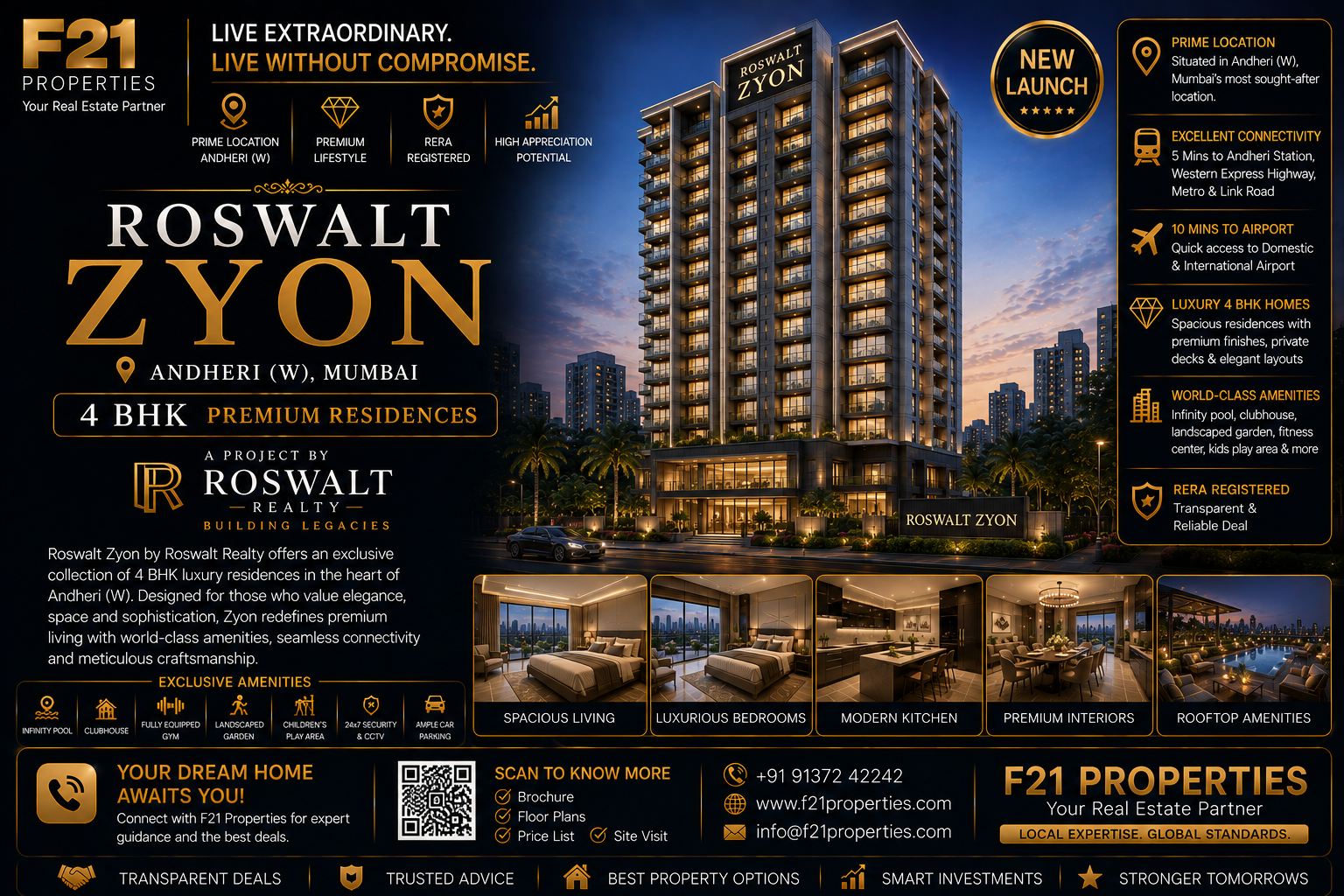 ROSWALT ZYON Andheri | 4 BHK | Roswalt Realty