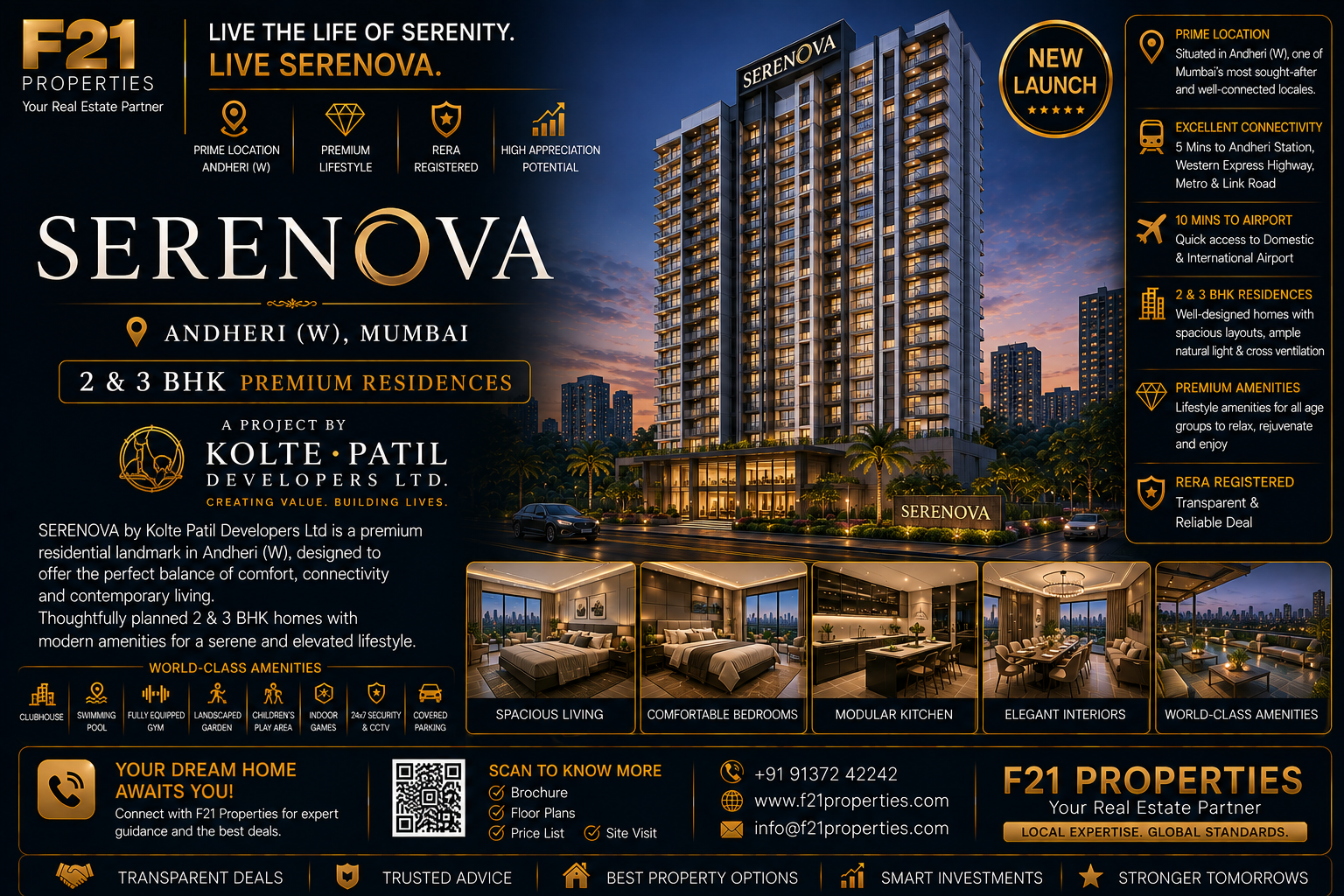 SERENOVA Andheri | 2 & 3 BHK | By Kolte Patil Developers Ltd