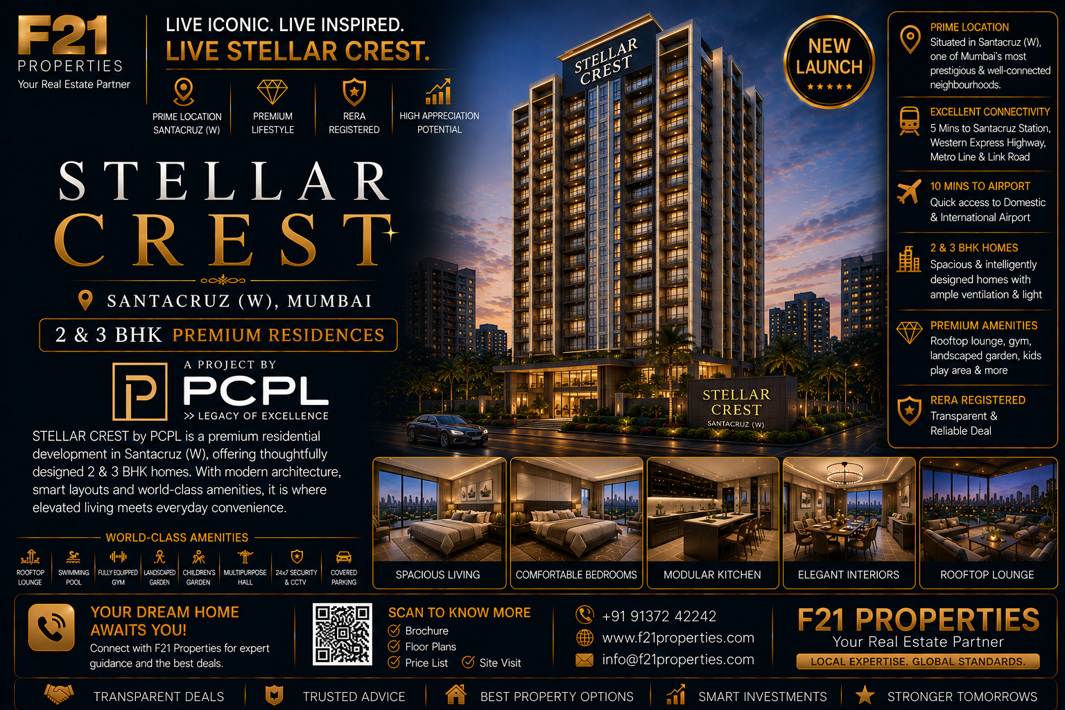 STELLAR CREST Santacruz | 2 & 3 BHK | By PCPL
