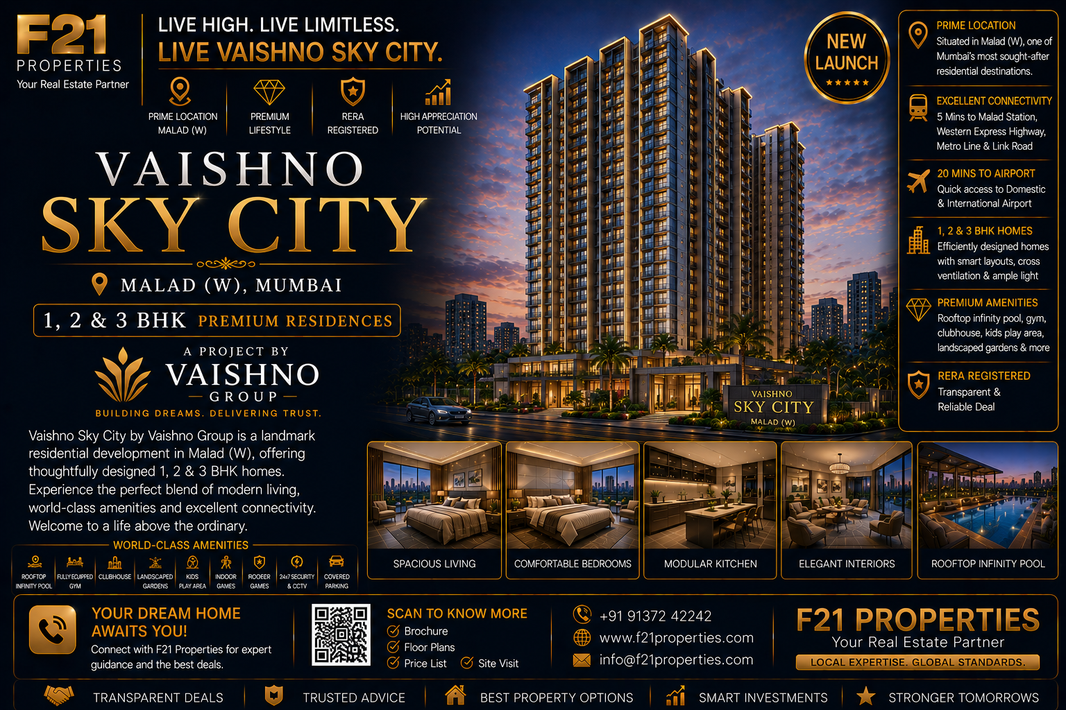 VAISHNO SKY CITY Malad | 1, 2 & 3 BHK | Vaishno Group