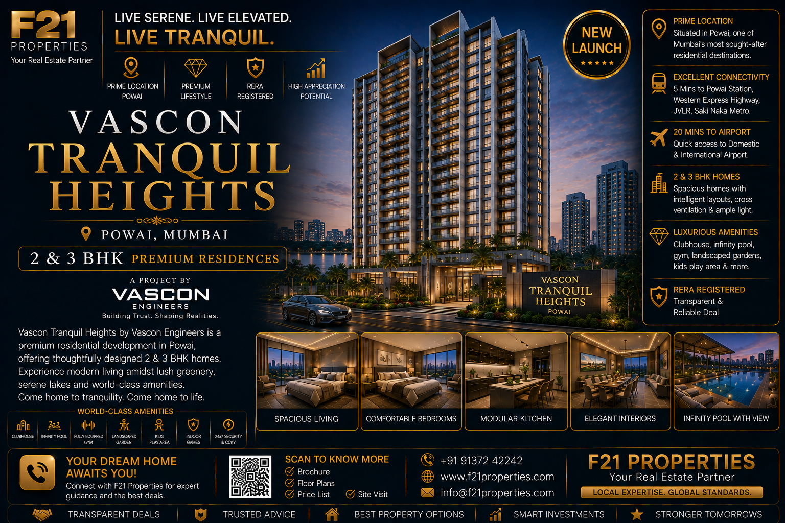 VASCON TRANQUIL HEIGHTS Powai | 2 & 3 BHK | Vascon Engineers | F21 Properties